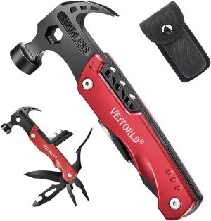 VEITORLD Gifts for Men Women Fathers Day, Anniversary Birthday Gifts Ideas for Dad Grandpa Him, All in One Tools Hammer Multitool, Camping Accessories Survival Gear, Unique Fishing Hunting Tools Gifts