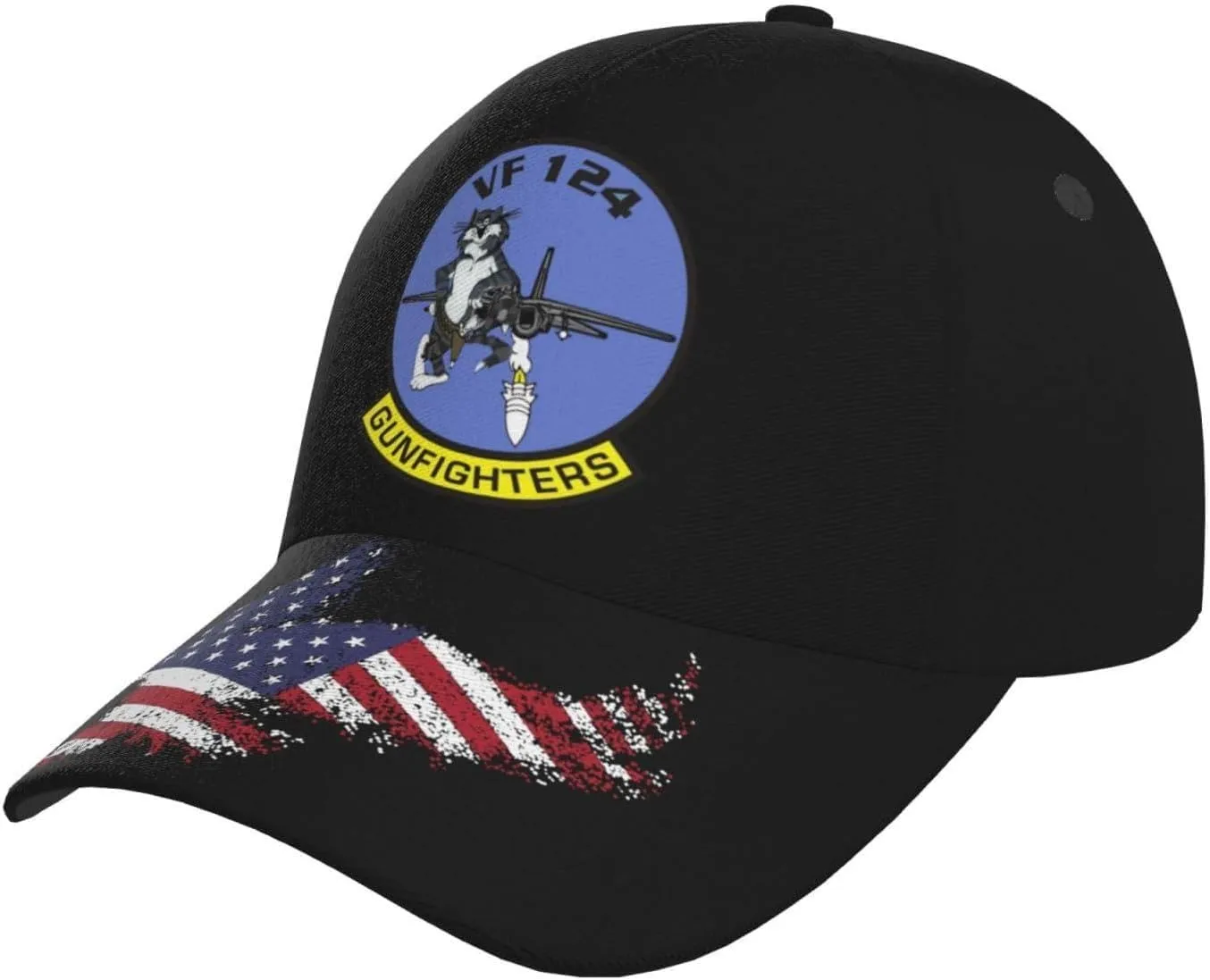 Vf 124 Gunfighters Baseball Cap Adjustable Unisex American Flag Hat