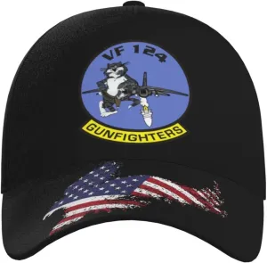 Vf 124 Gunfighters Baseball Cap Adjustable Unisex American Flag Hat