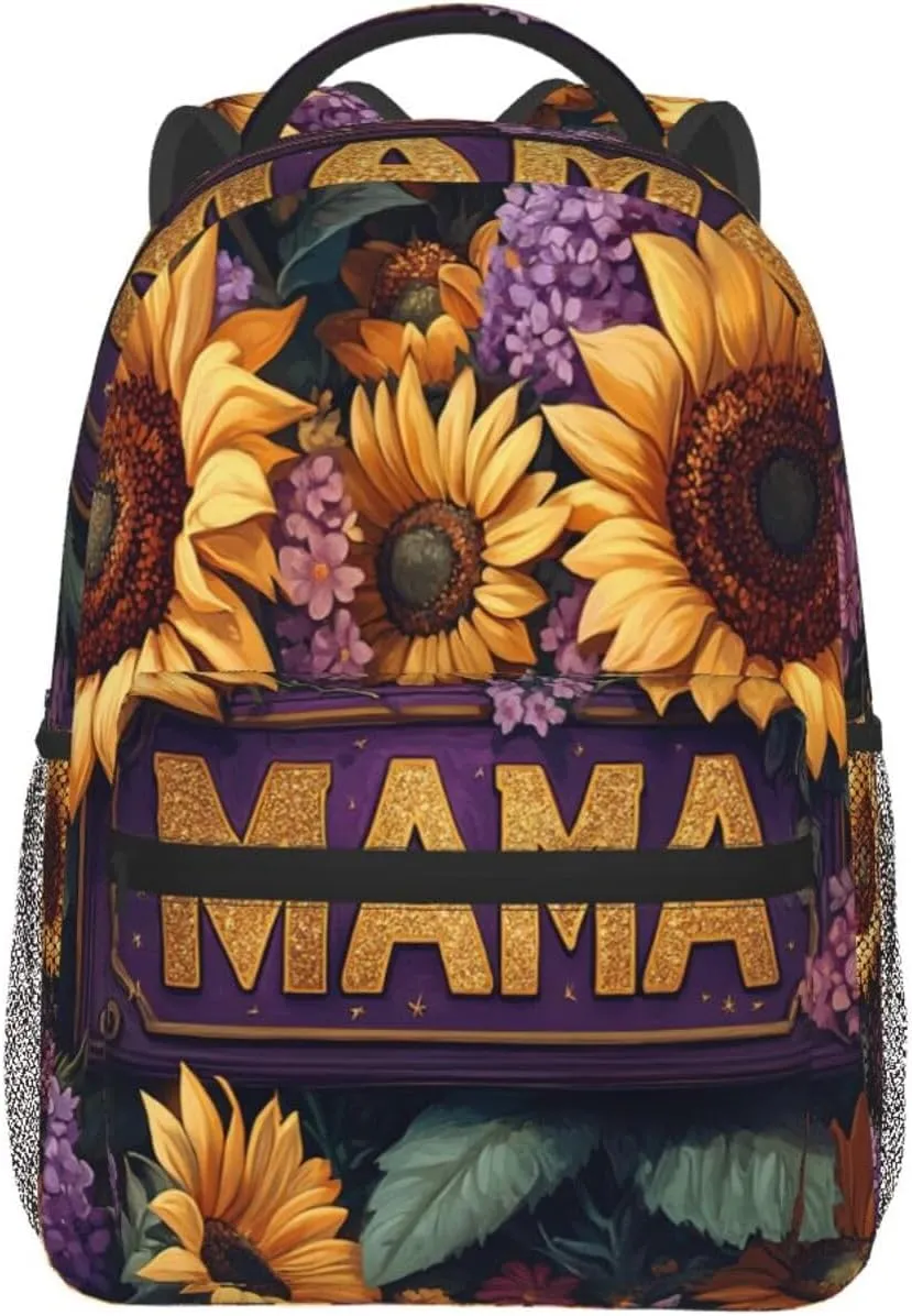 Vibrant Sunflowers And Blue Butterfly Lightweight Backpack For Trekking Backpacking Commute
