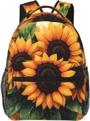 Vibrant Sunflowers And Blue Butterfly Practical Backpack For Trekking Men/Male Men/Male