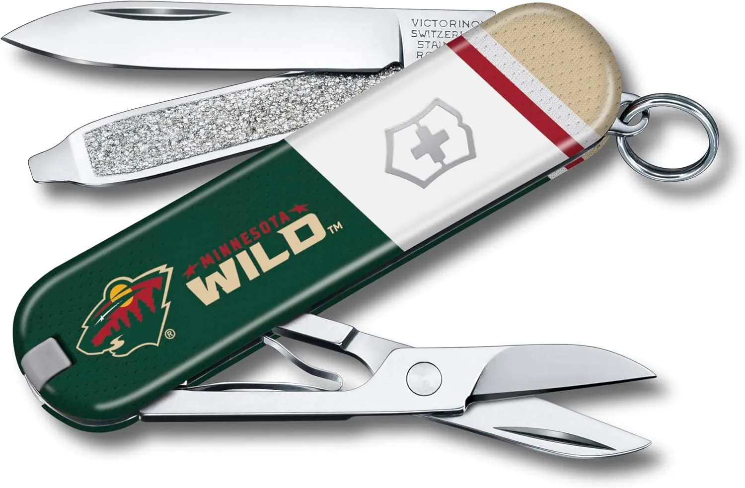 Victorinox Classic SD Swiss Army Knife – Compact 7 Function Swiss Made Pocket Knife with Small Blade, Screwdriver and Key Ring – Minnesota Wild