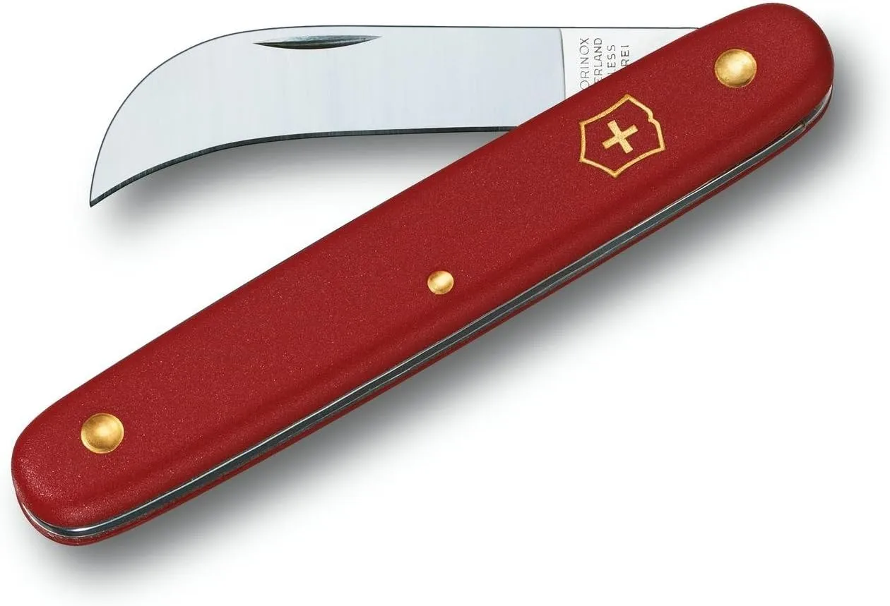 Victorinox, Pruning Knife XS, Swiss Army Pocket Knife, Small, Garden, Multi Tool, Blade, curved, Red