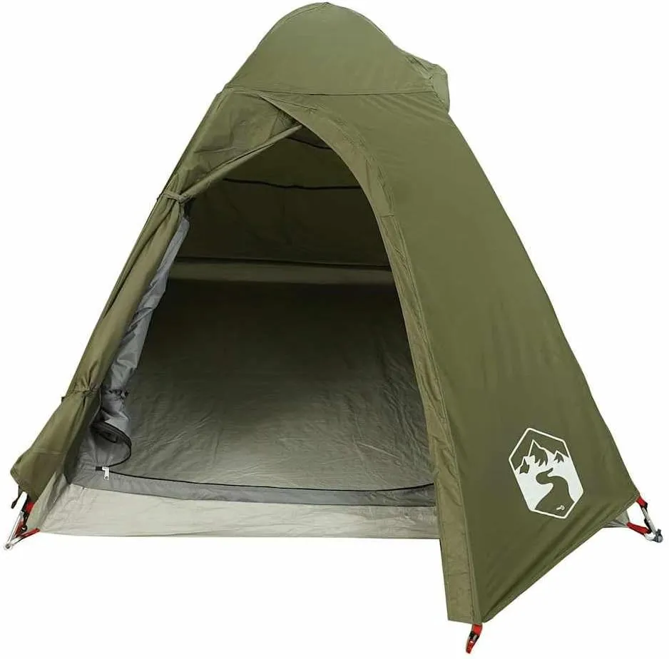 vidaXL Camping Tent Dome 2-Person Olive Green Waterproof