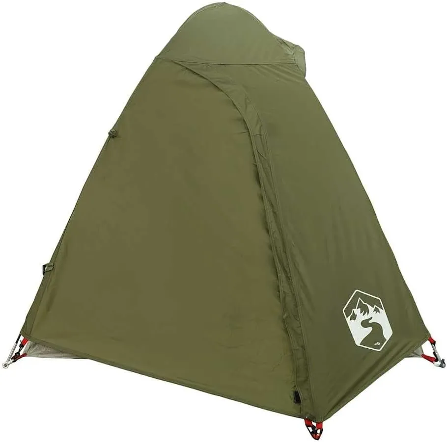 vidaXL Camping Tent Dome 2-Person Olive Green Waterproof