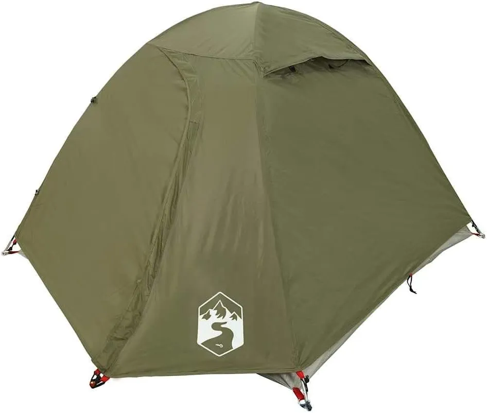 vidaXL Camping Tent Dome 2-Person Olive Green Waterproof