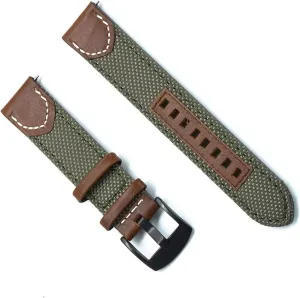 Vintage Nylon Leather Release Straps For Men For Seiko For Omega Watch Band With Buckle