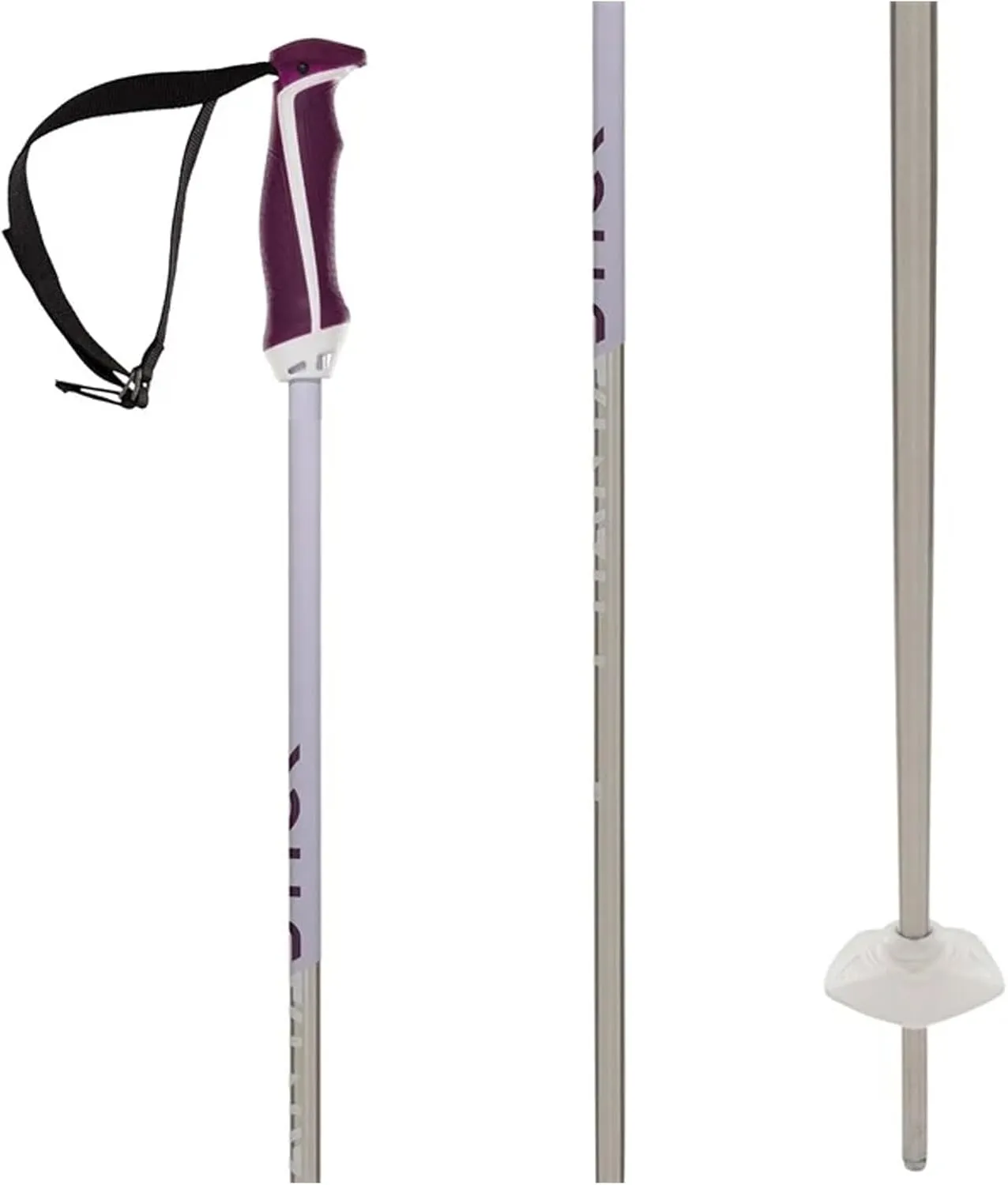 VOLKL Women's Phantastick Ski Poles 2023 - Race Ready - 16mm Aluminum Pole, Ergonomic Pantastick Women's 2K Grip, Race Basket