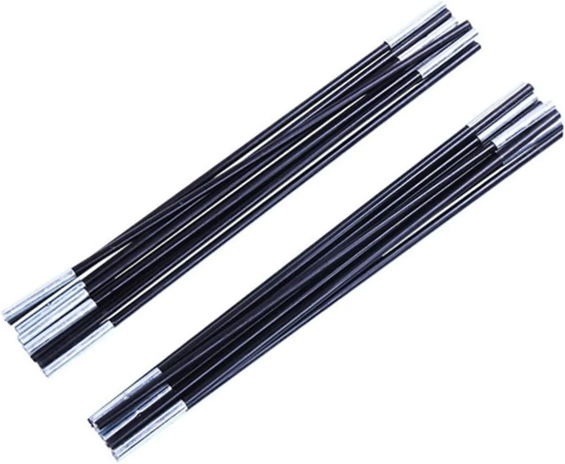 Wakauto Adjustable Tent Poles Kit 2 Pieces Fiberglass 6 Sections Replacement for Camping Hiking Trekking