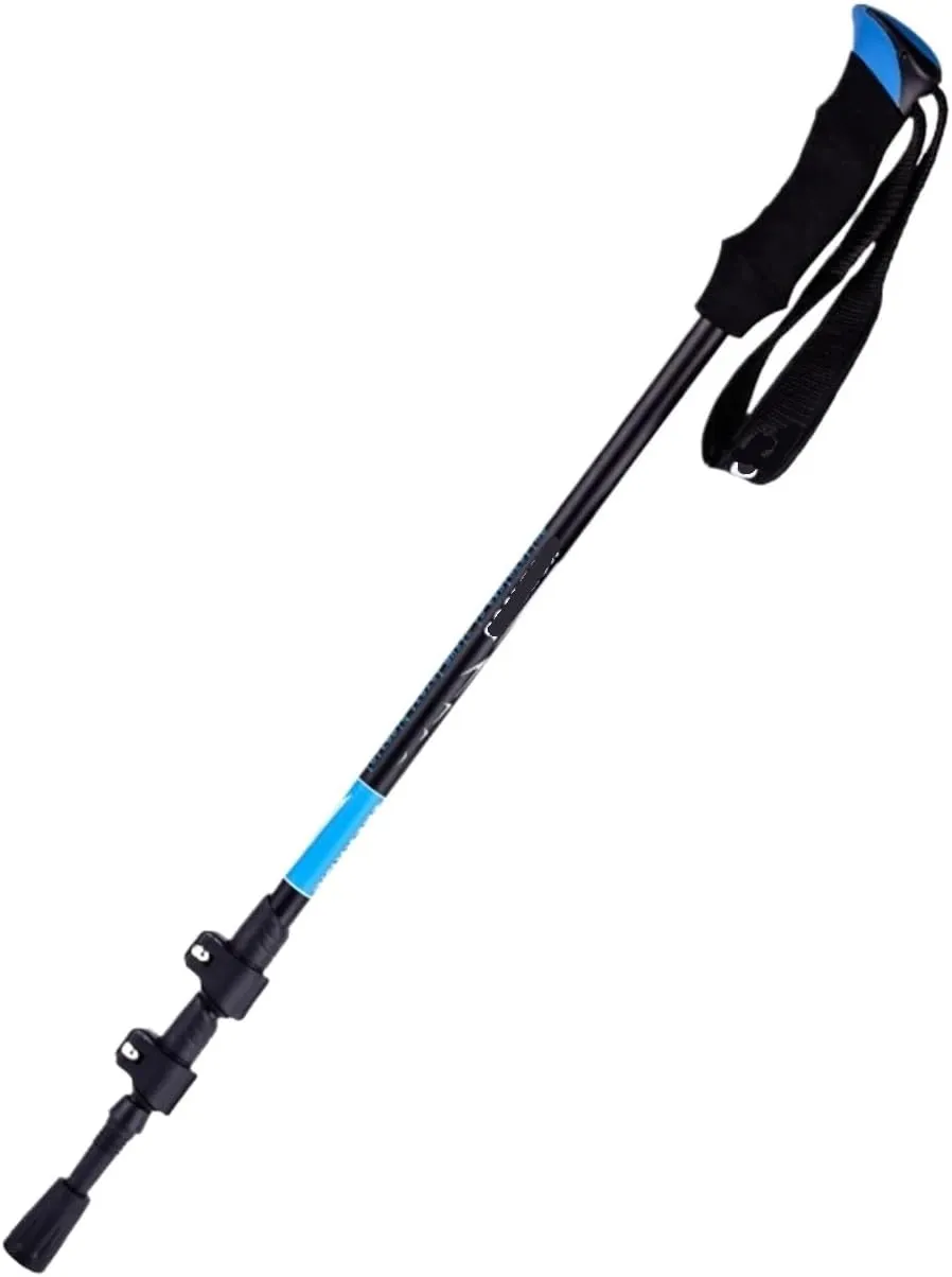 Walking Stick Hiking Poles Adjustable Hiking Walking Sticks Strong Lightweight Aluminum Trekking Poles with EVA Foam Grip Hiking Gear Trekking Poles