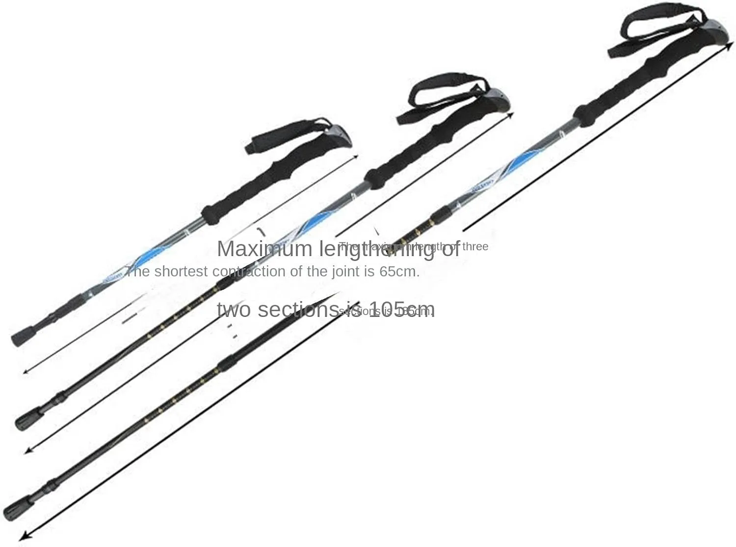 Walking Stick Hiking Poles Aluminum Alloy Strong Trekking Pole Ultralight Lightweight Walking Sticks for Hiking Hiking Gear Trekking Poles