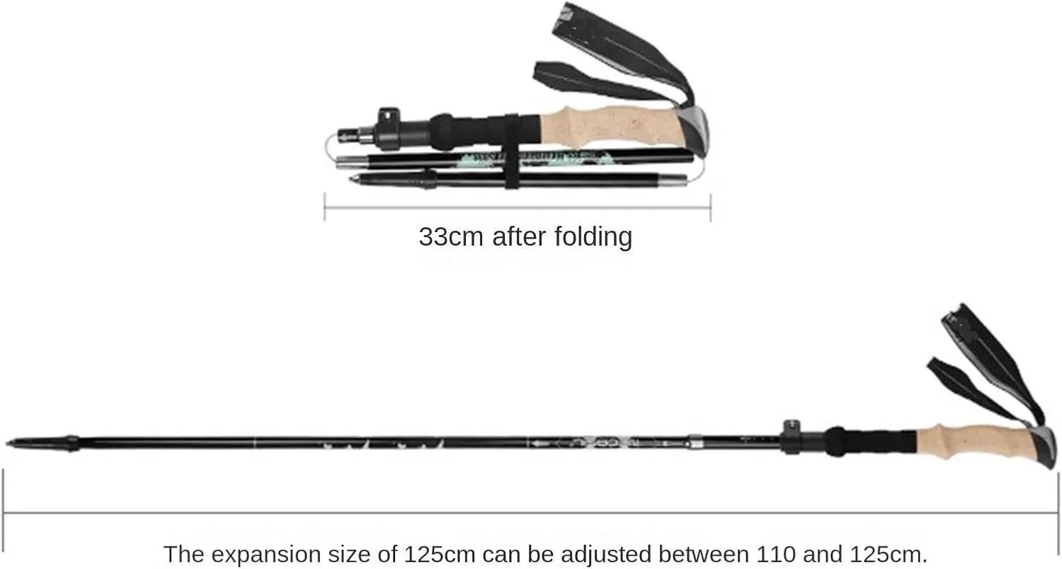 Walking Stick Hiking Poles Aluminum Alloy Trekking Poles Adjustable Ultralight Walking Sticks Hiking Pole for Camping Hiking Gear Trekking Poles