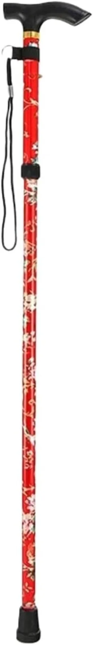 Walking Stick Hiking Poles Aluminum Alloy Trekking Poles Folding Telescopic Light-Weight Off-Road Walking Poles Hiking Gear Trekking Poles, 82cm, Red