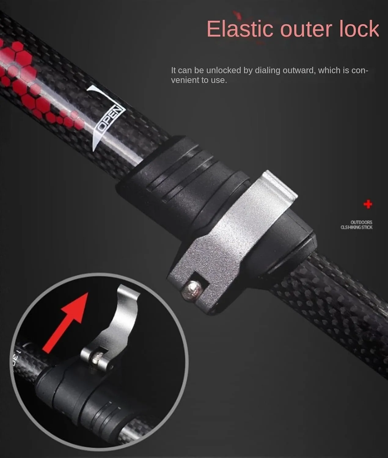 Walking Stick Hiking Poles Carbon Fiber Trekking Poles Telescopic Walking Sticks Ultralight Hiking Poles for Backpack Hiking Gear Trekking Poles