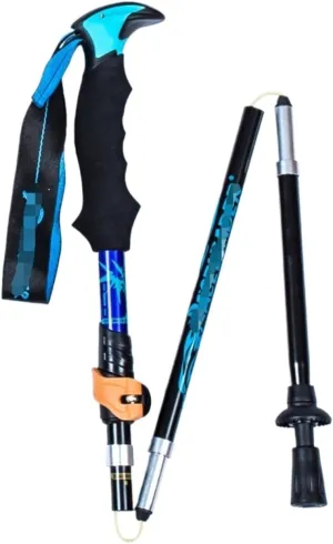 Walking Stick Hiking Poles Lightweight Portable Trekking Poles Foldable Adjustable Hiking Poles with Soft Non-Slip Handle Hiking Gear Trekking Poles