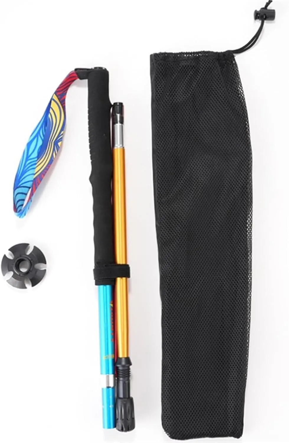 Walking Stick Hiking Poles Lightweight Trekking Hiking Poles Aluminum Alloy Strong Folding Walking Stick for Camping Hiking Gear Trekking Poles, 125cm