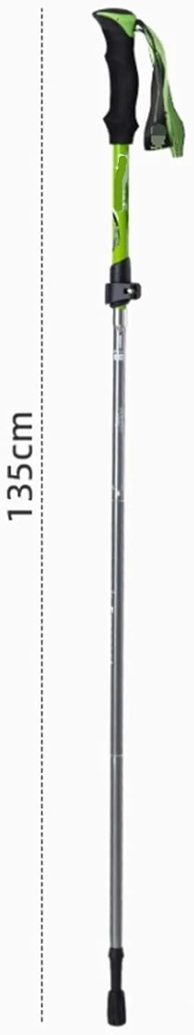 Walking Stick Hiking Poles Outdoor Aluminum Trekking Poles Telescopic Climbing Pole Foldable Portable Hiking Sticks Hiking Gear Trekking Poles