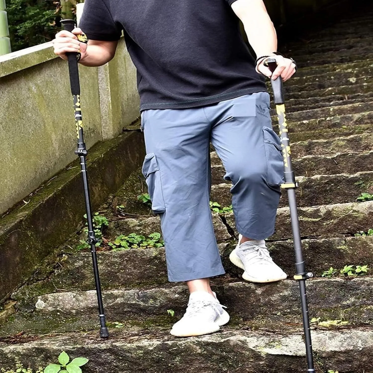 Walking Stick Hiking Poles Outdoor Trekking Poles Adjustable with Quick Flip Lock Lightweight for Walking and Hiking Poles Hiking Gear Trekking Poles