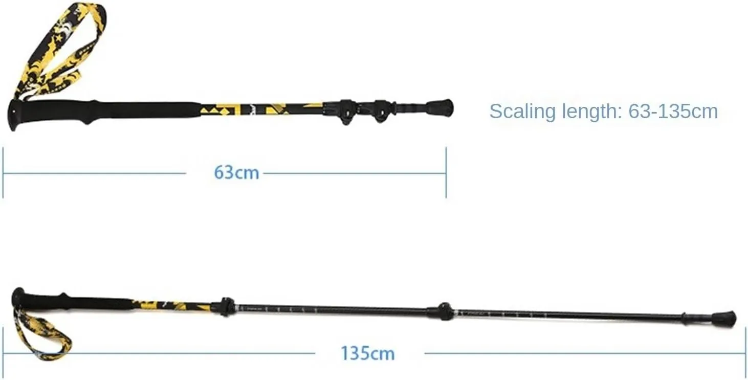 Walking Stick Hiking Poles Outdoor Trekking Poles Adjustable with Quick Flip Lock Lightweight for Walking and Hiking Poles Hiking Gear Trekking Poles