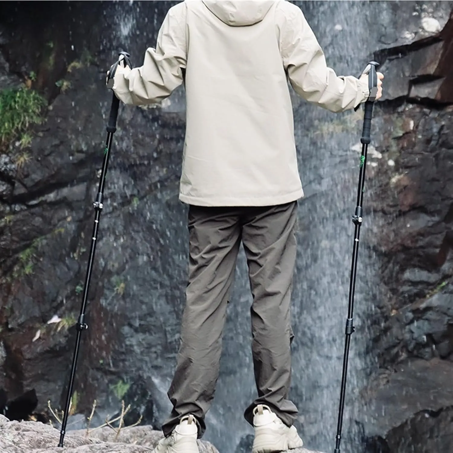 Walking Stick Hiking Poles Outdoors Aluminum Trekking Poles Strong Lightweight Hiking Support Extendable Walking Hiking Gear Trekking Poles