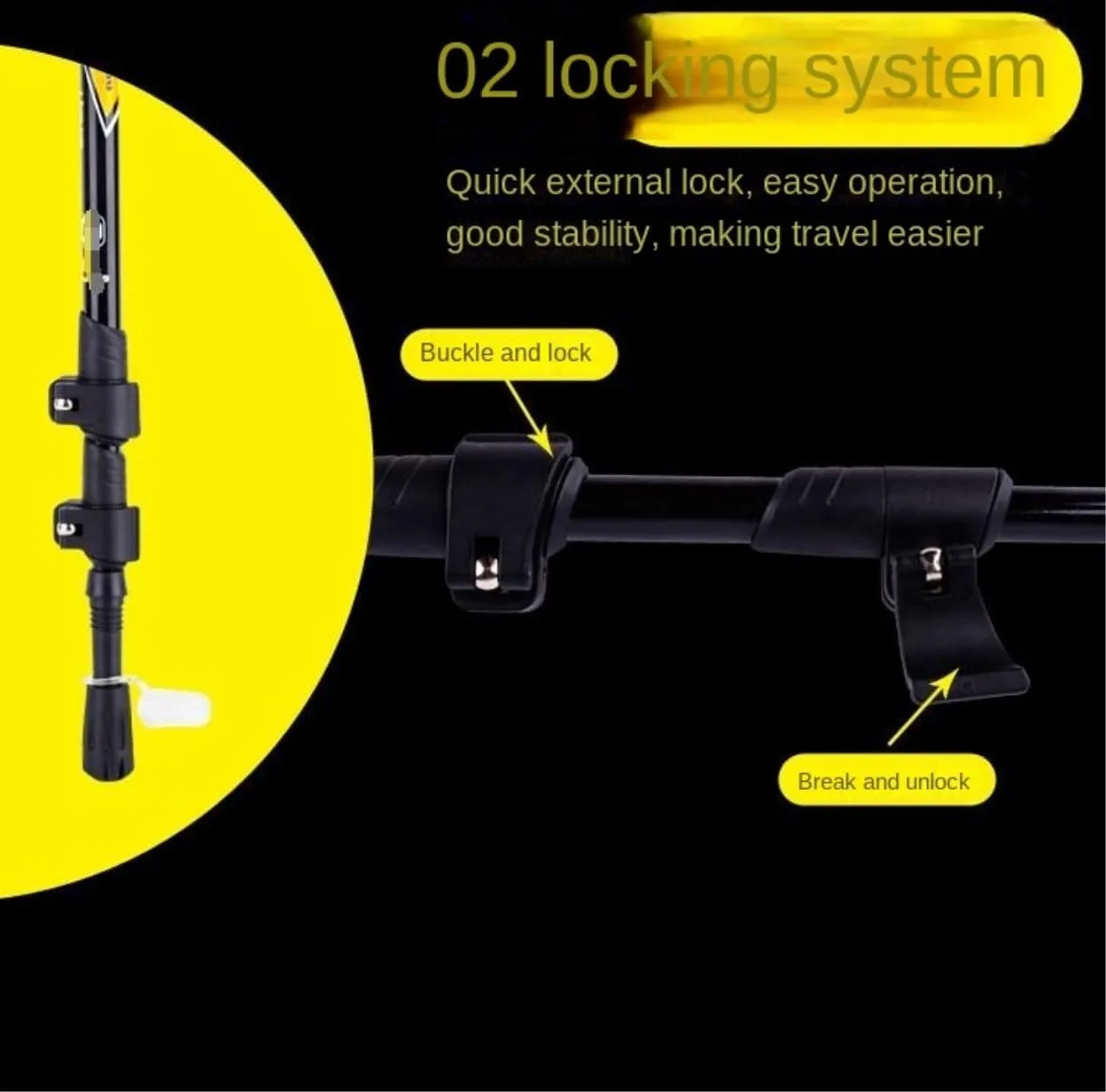 Walking Stick Hiking Poles Trekking Poles Foldable and Portable Hiking Trekking Poles Strong with Soft Comfortable Handle Hiking Gear Trekking Poles