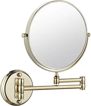 Wall Mount Makeup Mirrors 1X,3X Magnifying Double Sided Bathroom Shaving Cosmetic Mirror Adjustable Arms Wall Mirrors (Color : 251g, Size : 8inch)