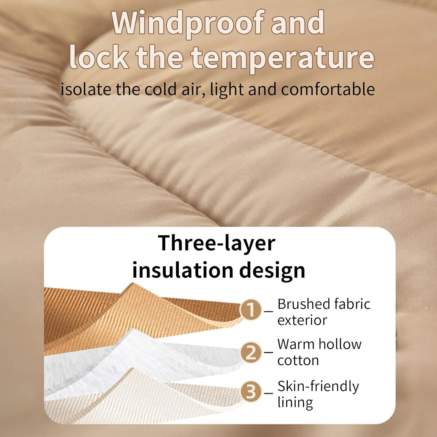 Warm Camping Sleeping Bag with Compression Sack,Portable Comfy Sleeping Bag Waterproof Sleep Pad for Adult Outdoor Hiking,Fits Cold Weather