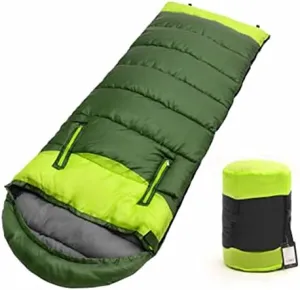 Warm Weather Sleeping Rectangular Camping Sleeping Bag 3-Season Comfort Single Backpacking Sleeping Bags for AdultsCamping Gear Equipment, Traveling, and Outdoo，Right 1.65kg