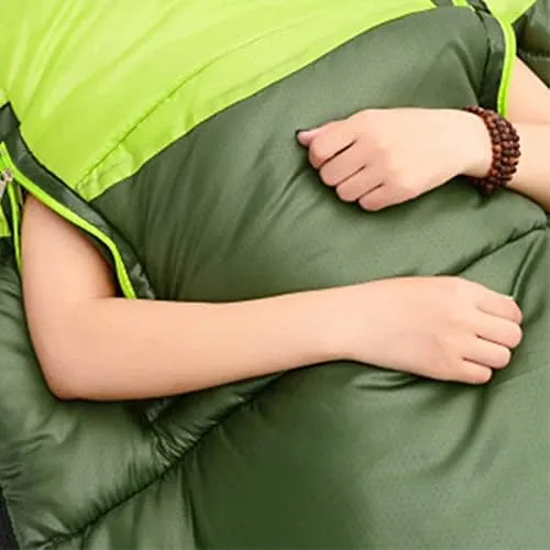 Warm Weather Sleeping Rectangular Camping Sleeping Bag 3-Season Comfort Single Backpacking Sleeping Bags for AdultsCamping Gear Equipment, Traveling, and Outdoo，Right 1.65kg