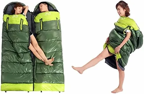 Warm Weather Sleeping Rectangular Camping Sleeping Bag 3-Season Comfort Single Backpacking Sleeping Bags for AdultsCamping Gear Equipment, Traveling, and Outdoo，Right 1.65kg