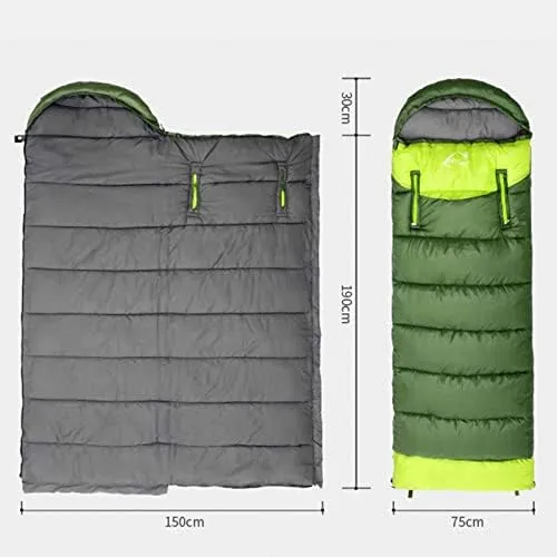 Warm Weather Sleeping Rectangular Camping Sleeping Bag 3-Season Comfort Single Backpacking Sleeping Bags for AdultsCamping Gear Equipment, Traveling, and Outdoo，Right 1.65kg