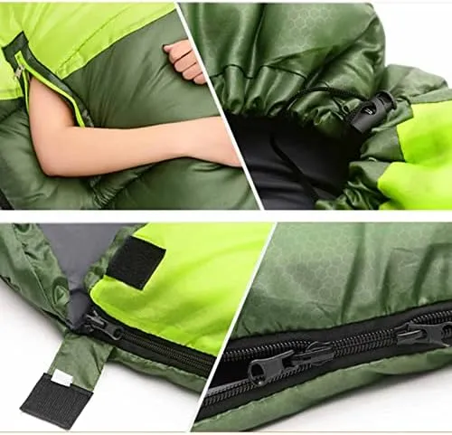 Warm Weather Sleeping Rectangular Camping Sleeping Bag 3-Season Comfort Single Backpacking Sleeping Bags for AdultsCamping Gear Equipment, Traveling, and Outdoo，Right 1.65kg