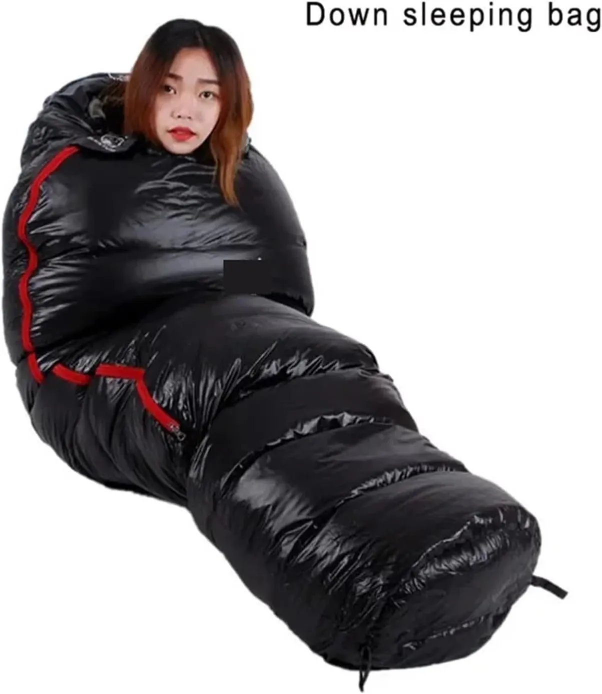 Warm White Goose Down Filled Adult Mummy Style Sleeping Bag Fit for Winter Thermal 4 Kinds of Thickness Camping Travel