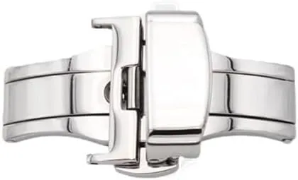 Watch Band Buckle 16 18 20 22 24mm 316l Stainless Steel Silver Black Watchbands Strap Double Push Deployment Clasp