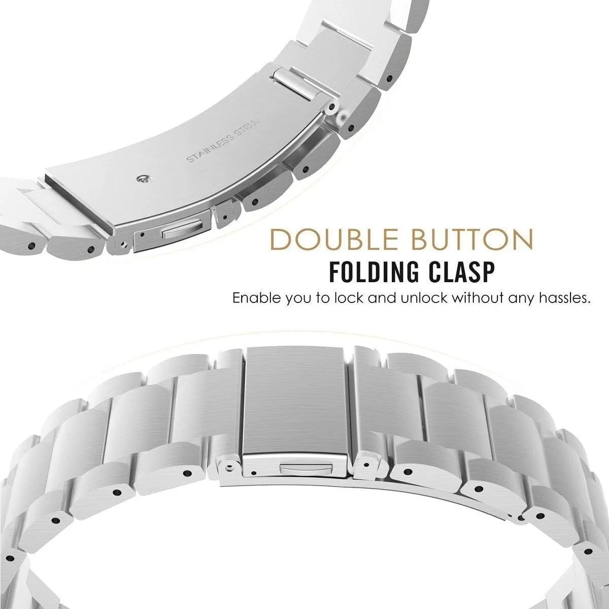 watch strap 18mm 20mm stainless steel band for smar bracelet