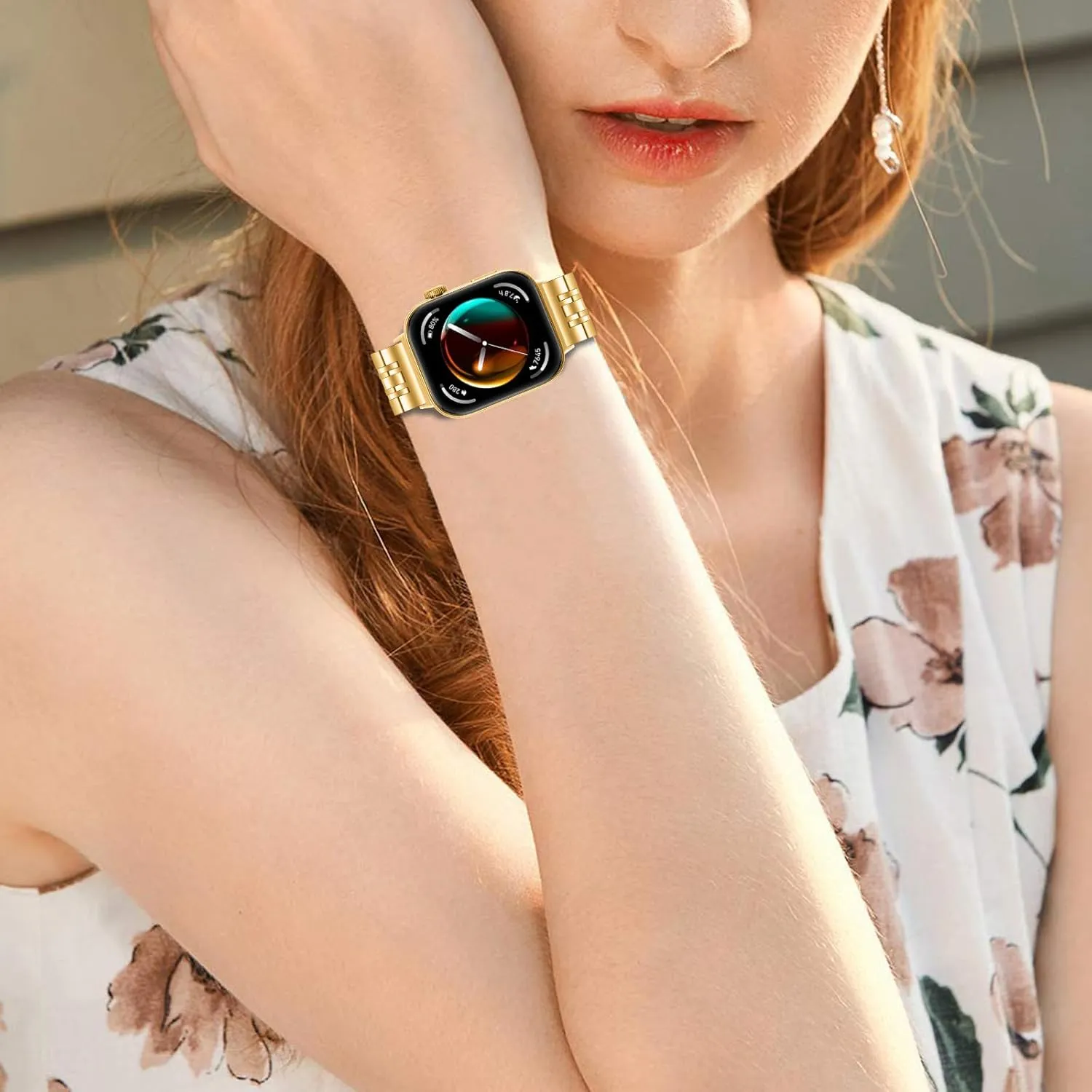 Watch Strap Compatible With Huawei Watch Fit 3, Metal Watchband Strap Stainless Steel Bracelet Wristband Women Men Band Replacement for Huawei Watch Fit 3