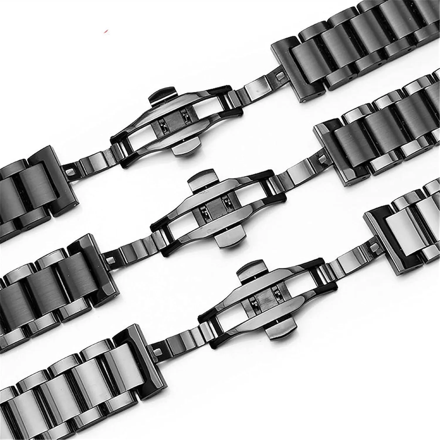 Watch Strap Metal Stainless Steel Strap Men's Women's Quick Release Solid Adjustable Butterfly Buckle Wrist Strap 16mm 18mm 20mm 22mm 24mm 26mm