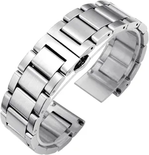 Watch Strap Metal Stainless Steel Strap Men's Women's Quick Release Solid Adjustable Butterfly Buckle Wrist Strap 16mm 18mm 20mm 22mm 24mm 26mm