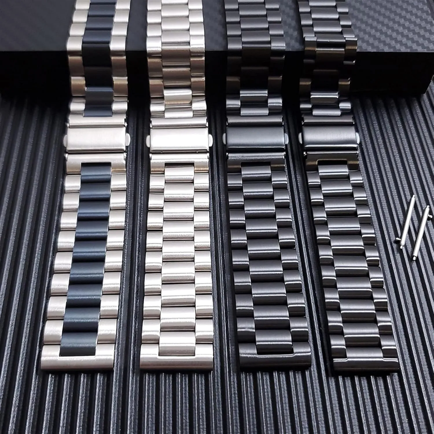 Watch Strap Metal Strap Stainless Steel 20Mm 22Mm Quick Release Replacement Watch Accessories /22Mm/Silver Rose