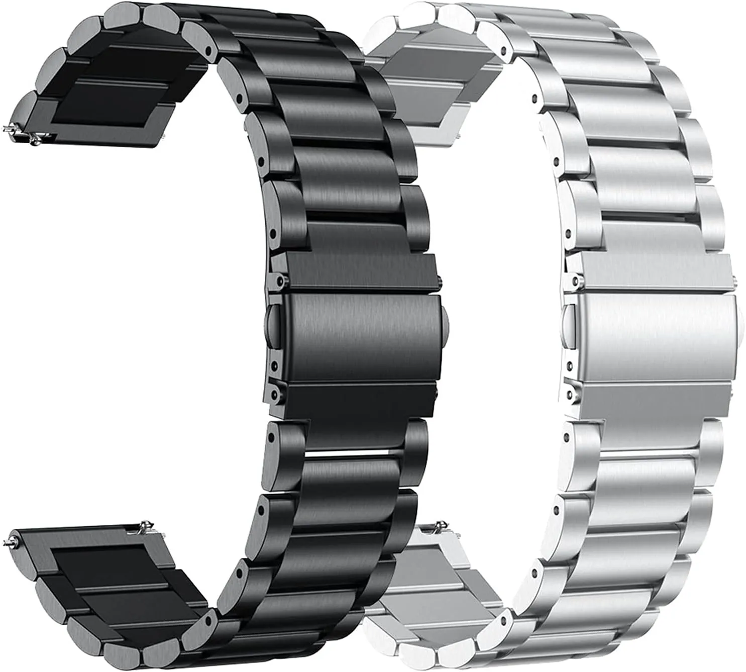 Watch Strap Metal Strap Stainless Steel 20Mm 22Mm Quick Release Replacement Watch Accessories /22Mm/Silver Rose