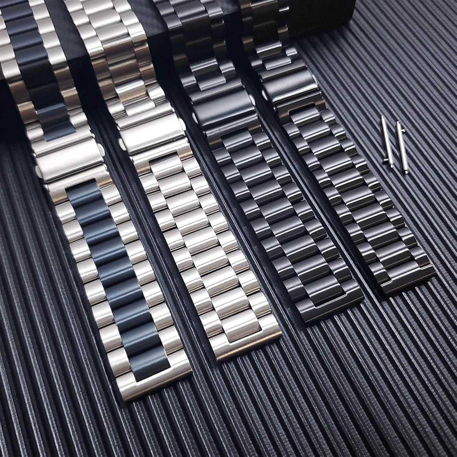 Watch Strap Metal Strap Stainless Steel 20Mm 22Mm Quick Release Replacement Watch Accessories /22Mm/Silver Rose