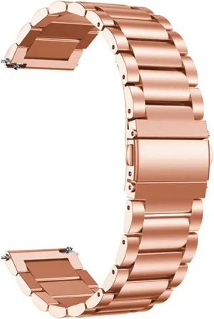 Watch Strap Metal Strap Stainless Steel 20Mm 22Mm Quick Release Replacement Watch Accessories /22Mm/Silver Rose
