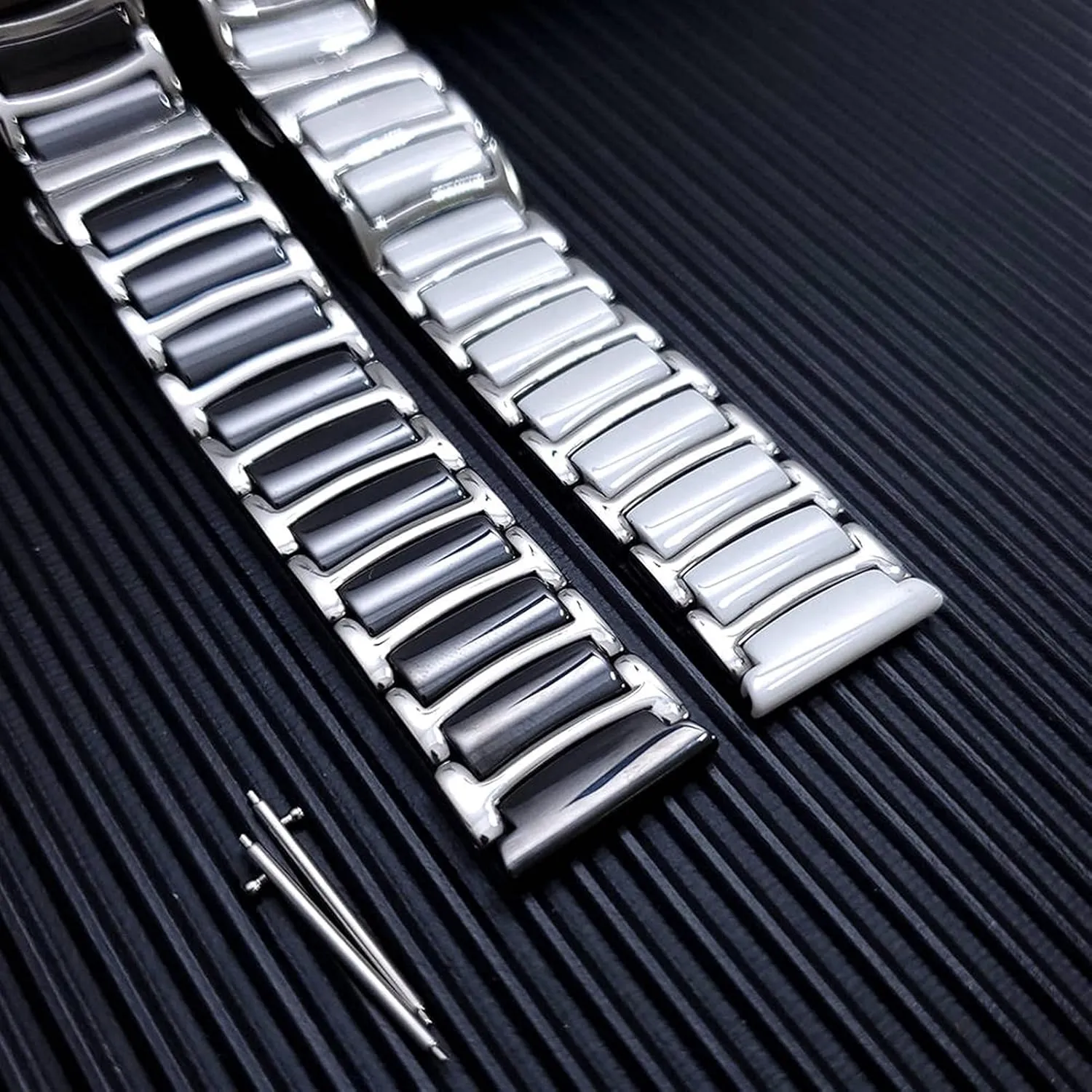 Watch Strap Suitable for Popular Or Traditional Watches Stainless Steel   Ceramic Strap 20mm 22mm Wristband Adjustable Strap Bracelet