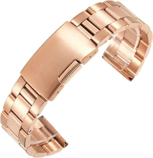 Watch Strap Universal 18mm 20mm 24mm 26mm 28mm 30mm Solid Classic Stainless Steel Breathable Replacement
