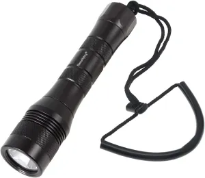 Waterproof 1000 Lumens LED Diving Flashlight UnderWater 150m Super Bright LED Scuba Light, 9 Degrees Narrow-angle Beam Diving Safety Light Night Dive Torch