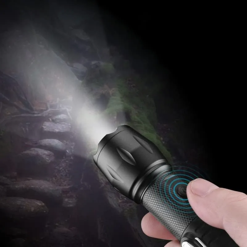 Waterproof Arc Plasma Lighter with pancratic Flashlight Windproof USB Rechargeable Electric Lighter no Flame no Butane no Hassle lighters for Outdoor Camping Hiking (Gold)