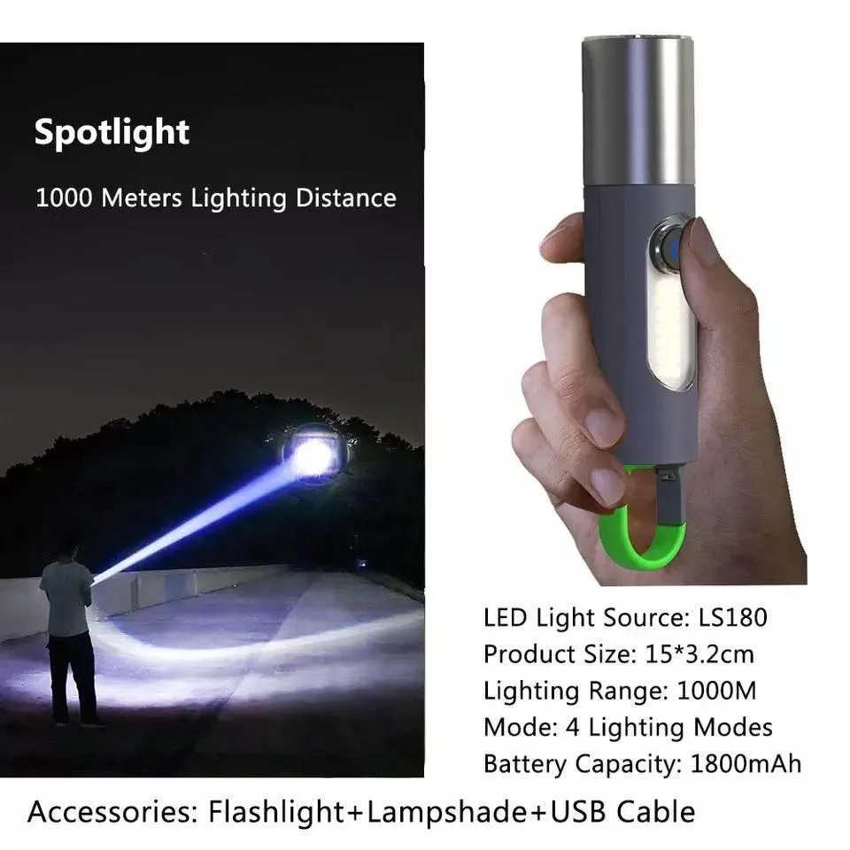 Waterproof Outdoor Flashlight - Durable All-Weather LED Torch