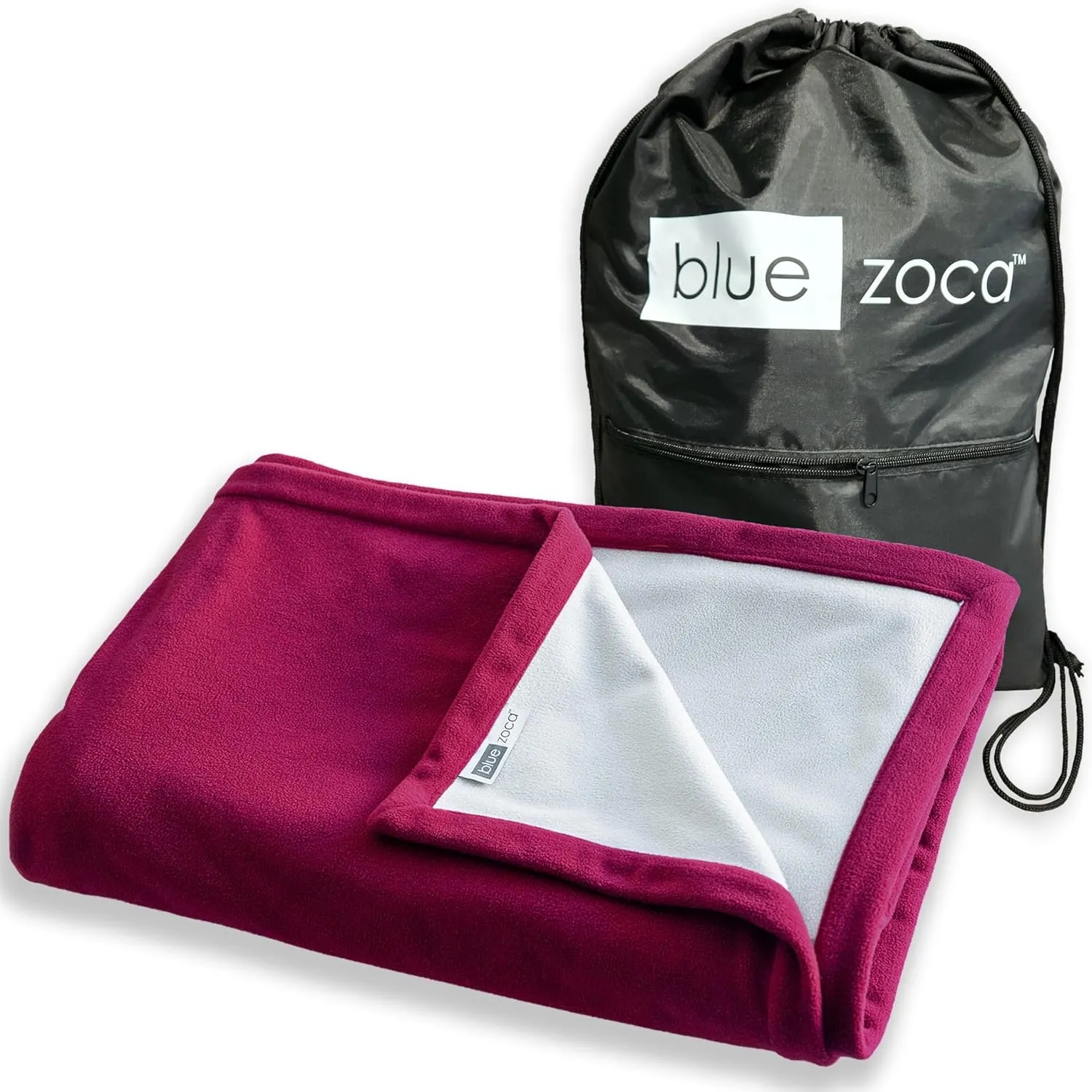 Waterproof Travel Blanket | for Camping, Hiking, Outdoor Sporting Events, Picnics & More | Three Layers to Keep You Warm & Dry Anywhere | Machine Washable & Pet Friendly - 65x50in Merlot