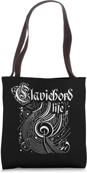 Wavy Music Clavichord Life | Clavichordist Tote Bag