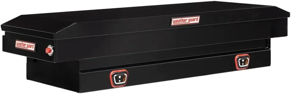Weather Guard Saddle Truck Tool Box Steel Compact Gloss Black